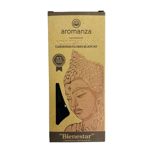Mini Sahumerio Tibetano Gardenias Flores Blancas - Aromanza