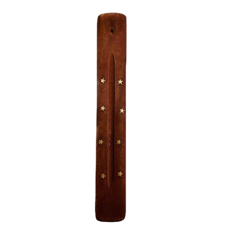 Tabla Porta Incienso Madera: Estrella Natural