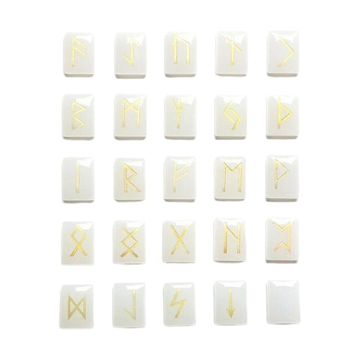 Runas Piedra Cuarzo Blanco