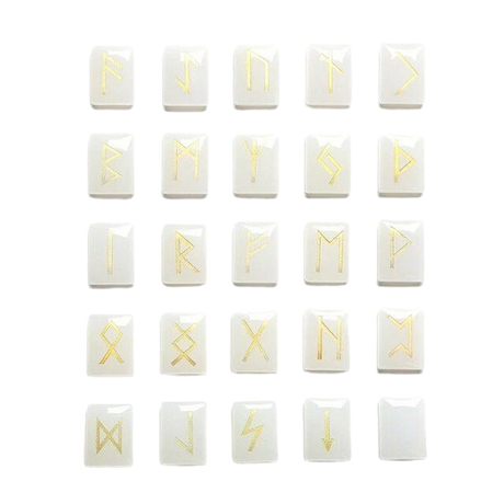 Runas Piedra Cuarzo Blanco