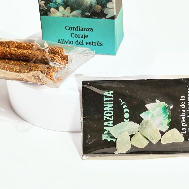 Incienso con Piedras de Amazonita