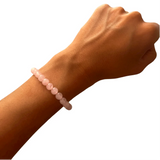 Pulsera Cuarzo Rosa 6mm