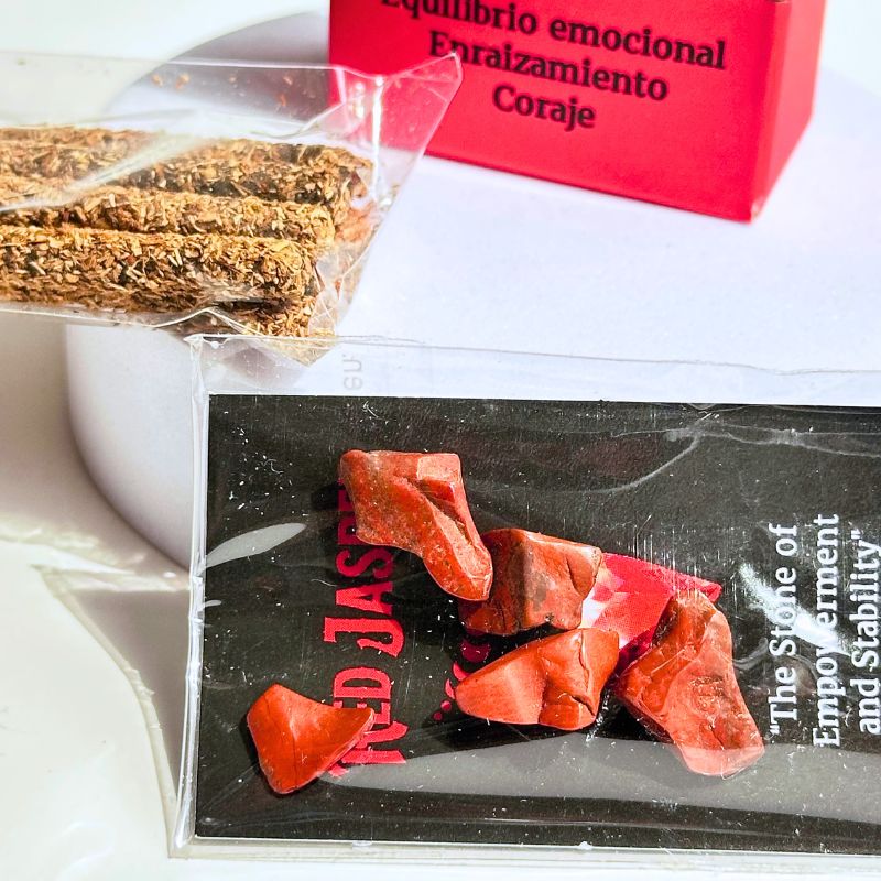 Incienso con Piedras de Jaspe Rojo