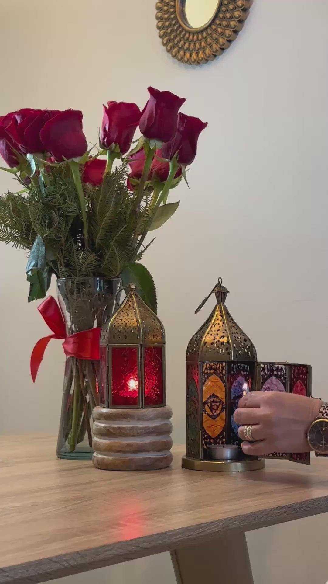 Farol Encantado - Porta Vela OM 7 Chakras Grande