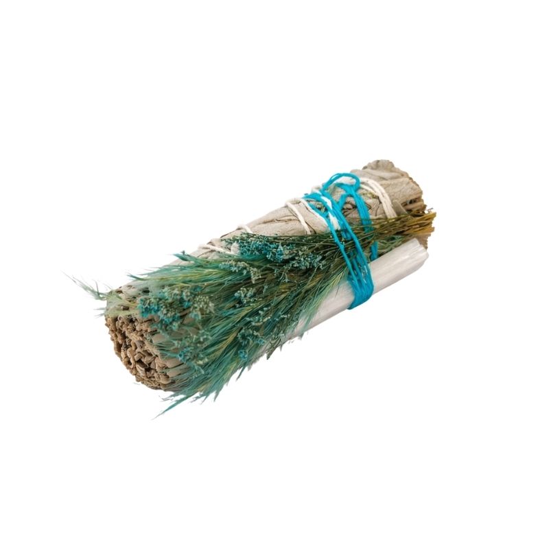 Sahúmo de Salvia Blanca con Piedra Selenita