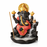 Porta Incienso Cascada Ganesha Rojo