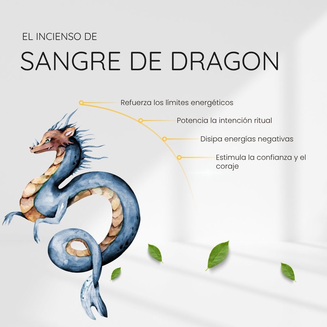 Incienso Sangre de Dragón con Piedra Cuarzo Rosa