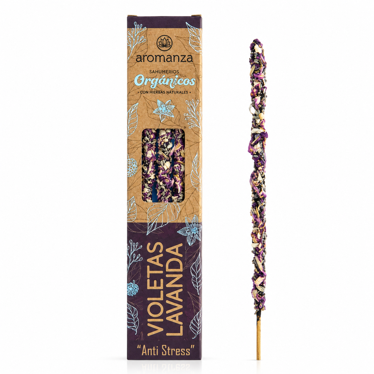 Sahumerio Orgánico Violeta y Lavanda