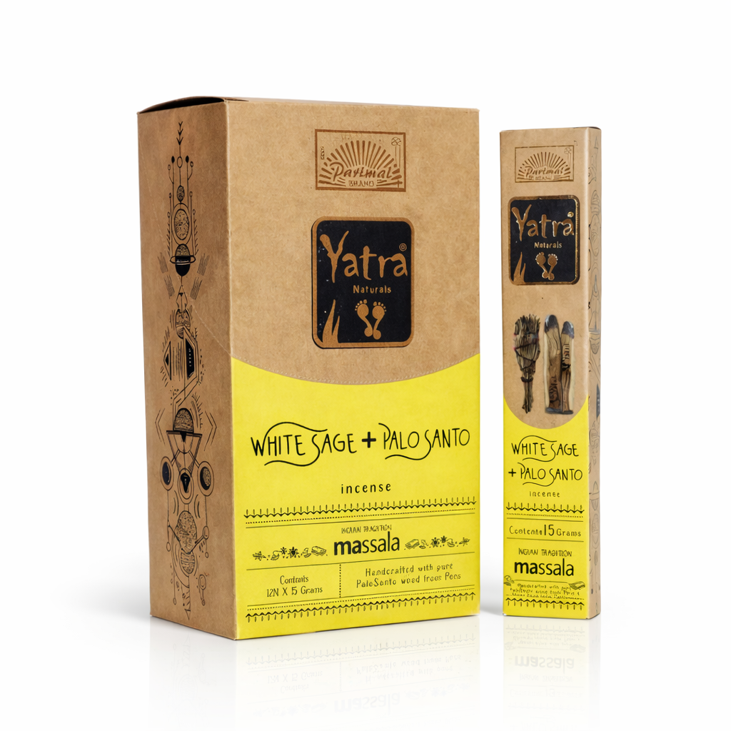 Incienso Yatra Salvia Blanco y Palo Santo