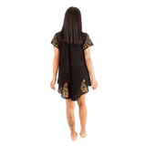 Blusa/Vestido  Devamati Negro con Amarillo