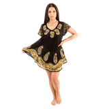 Blusa/Vestido  Devamati Negro con Amarillo