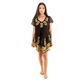 Blusa/Vestido  Devamati Negro con Amarillo