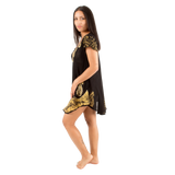 Blusa/Vestido  Devamati Negro con Amarillo