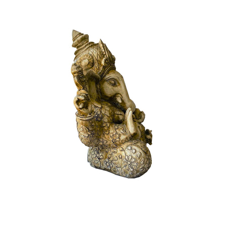 Adorno Ganesh Beige Flowers