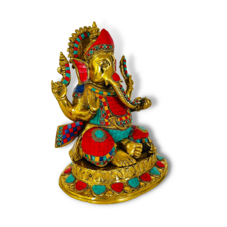 Figura de Bronce y Piedras Ganesh 11 Kgs