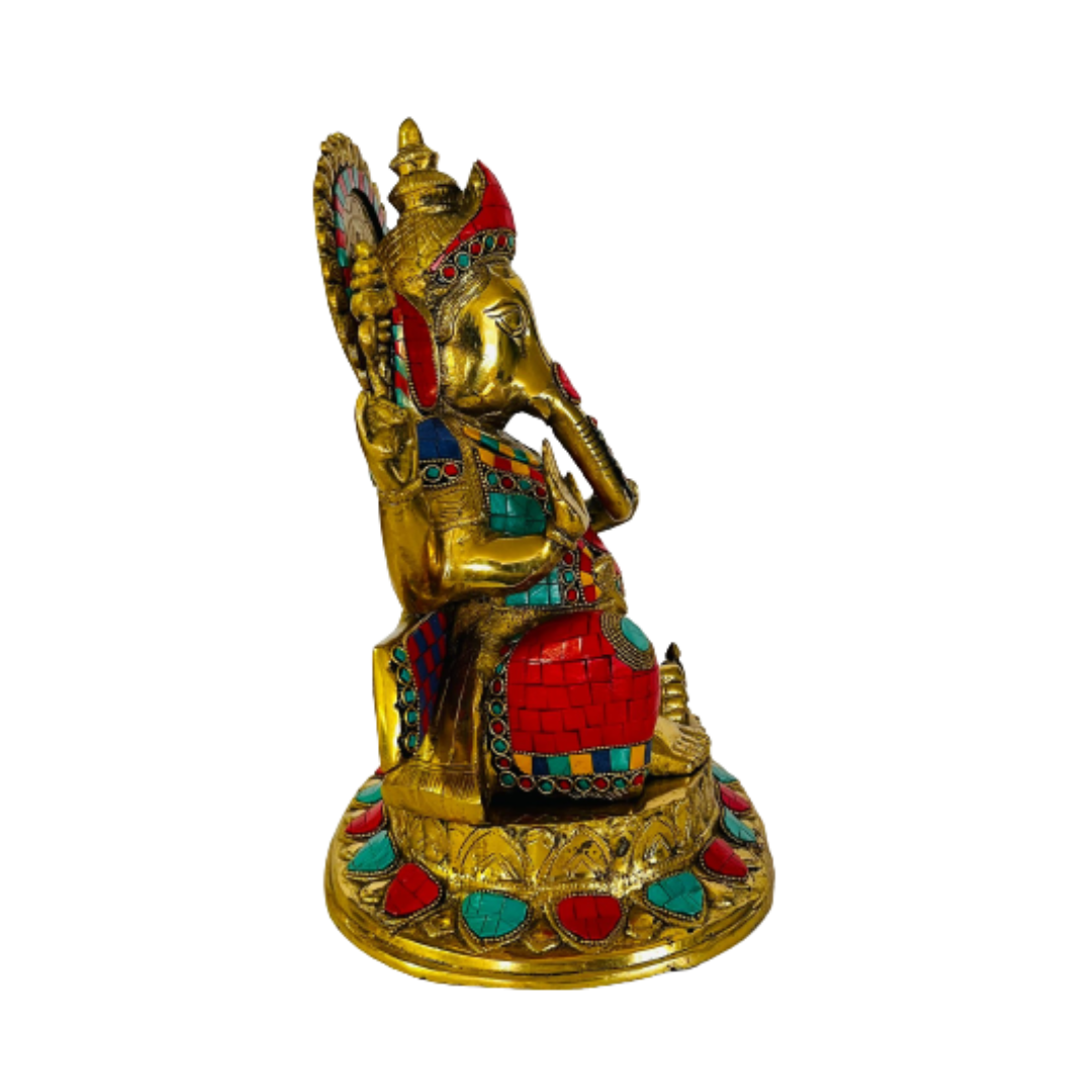Figura de Bronce y Piedras Ganesh 11 Kgs