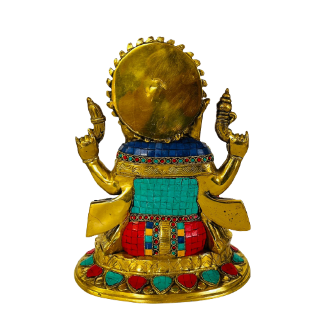 Figura de Bronce y Piedras Ganesh 11 Kgs