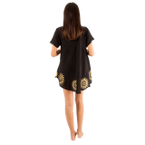 Blusa/Vestido Deepti Negra con Amarillo