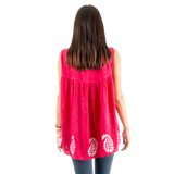 Blusa Dayita Rosado con Blanco