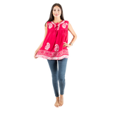 Blusa Dayita Rosado con Blanco