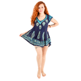 Blusa/Vestido  Devika Marino con Azul