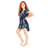 Blusa/Vestido  Devika Marino con Azul