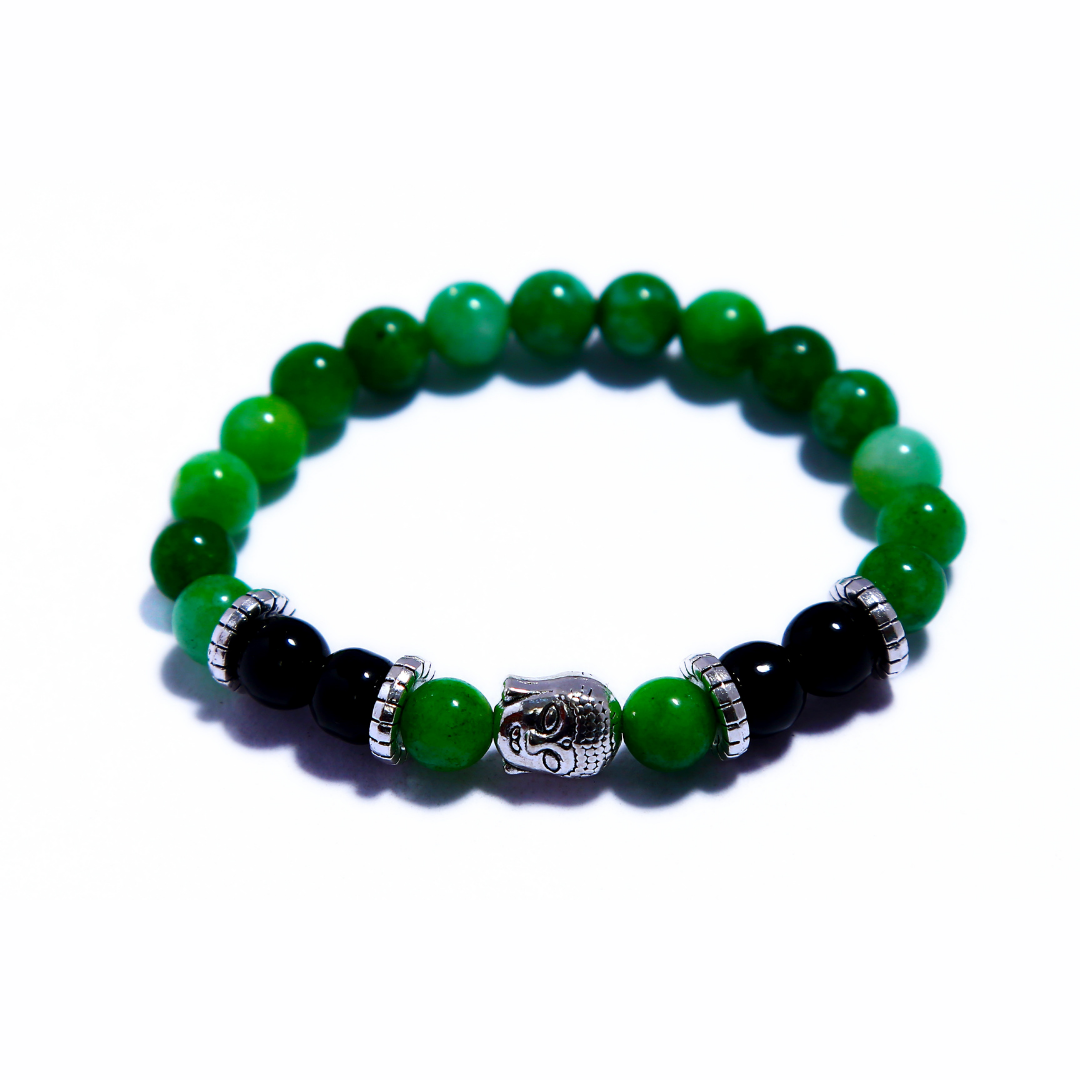 Pulsera Budda Black Charm Prehnita