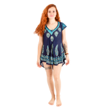 Blusa/Vestido  Devika Marino con Azul
