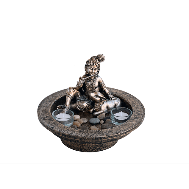 Adorno de Krishna con Porta Vela