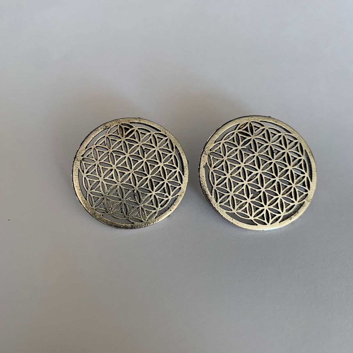 Aros Flor de la Vida Plateado