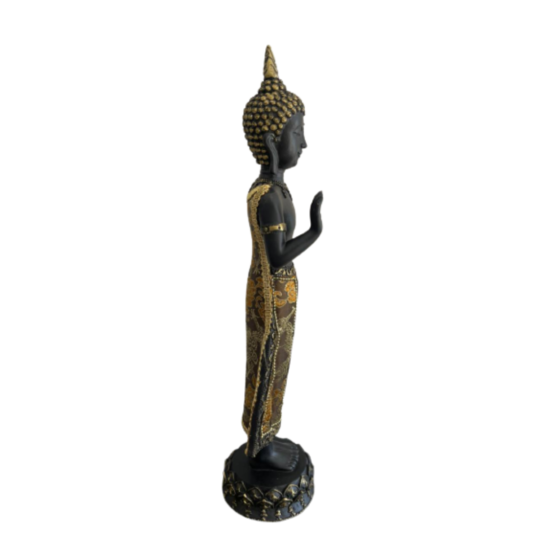 Buda Siddharta Black & Brown de Pie Mano Alzada
