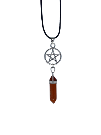 Colgante Estrella de Punta Jaspe Rojo