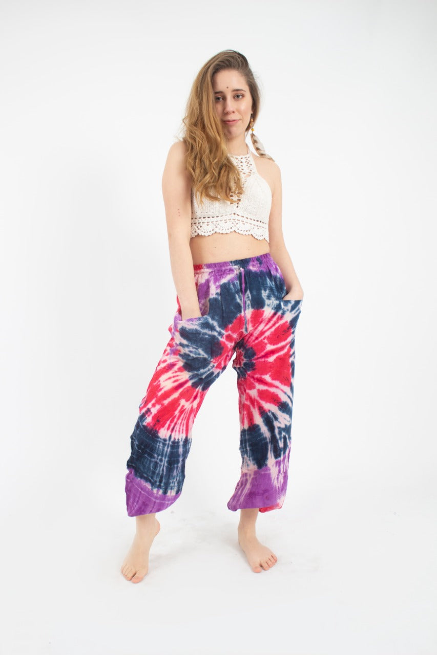 Pantalon Teñido Tricolor Bombacho