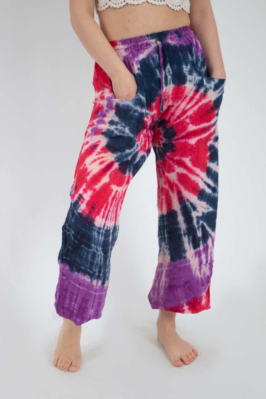 Pantalon Teñido Tricolor Bombacho