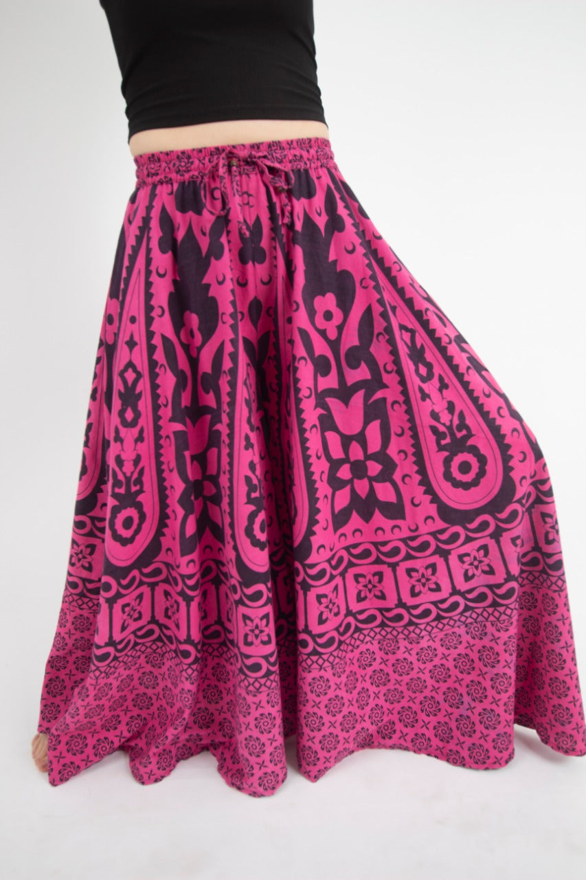 Pantalon Palazzo Rosa Estampado