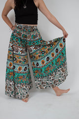 Pantalon Palazzo  Turqueza Estampado