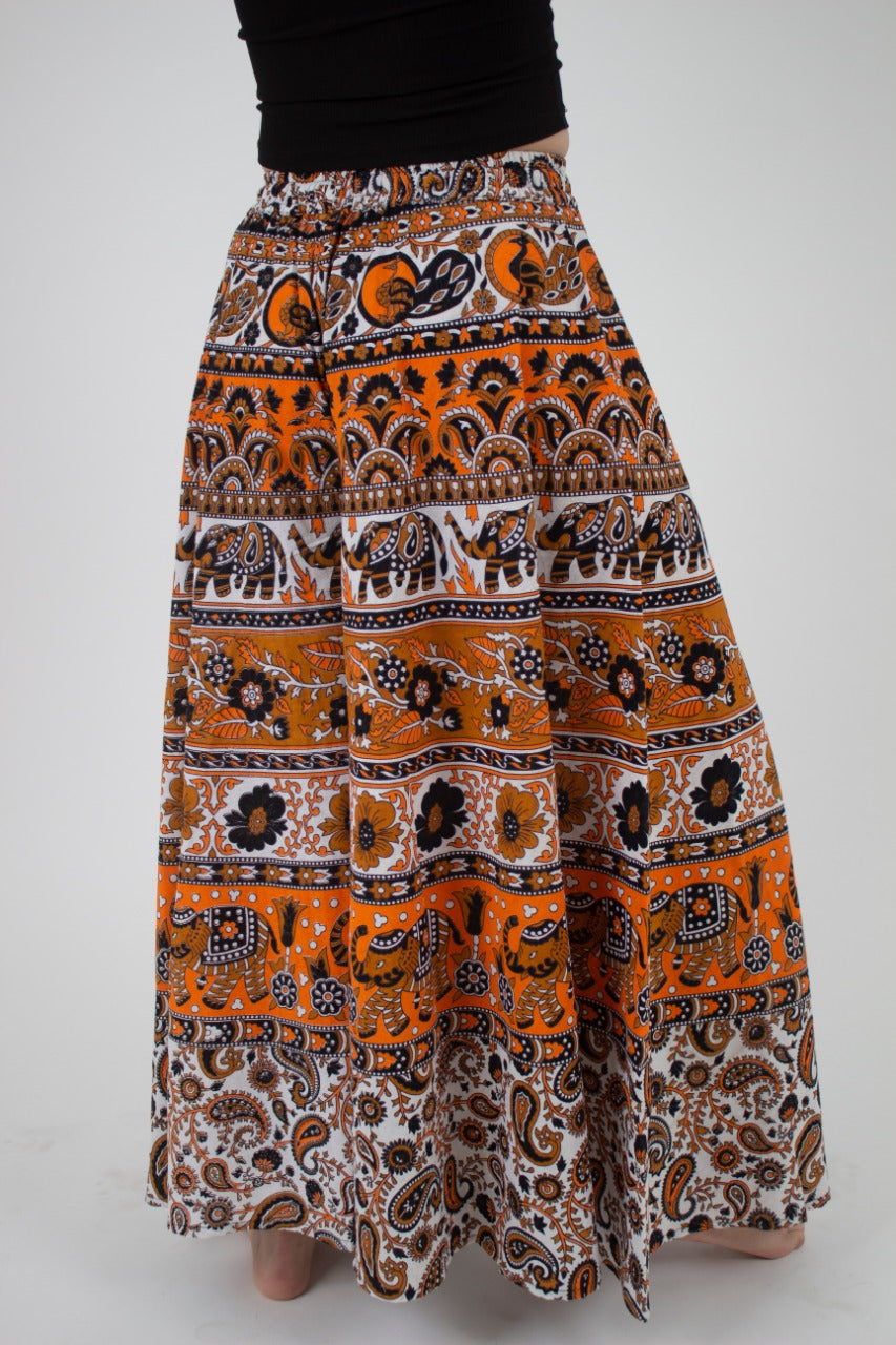 Pantalon Palazzo Naranjo Estampado