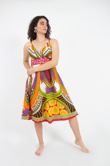 Vestido estampado rojo