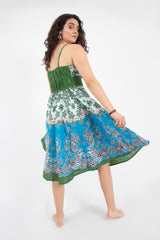 Vestido estampado verde