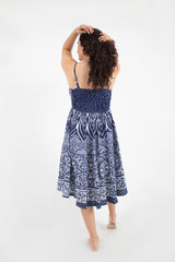 Vestido estampado azul