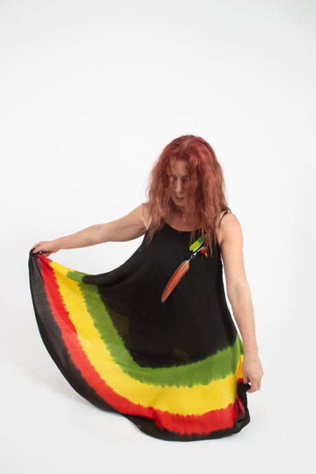 Vestido tricolor inferior