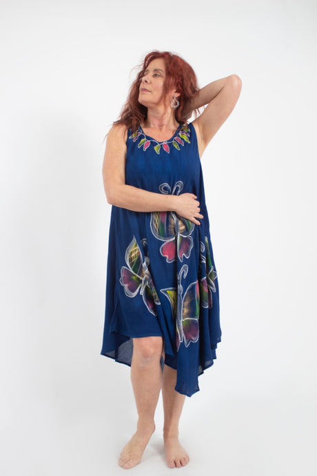 Vestido 3 Mariposas  Azul