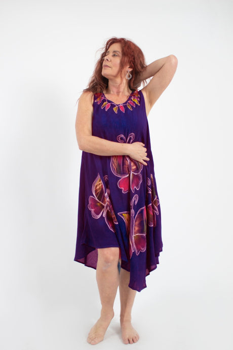 Vestido 3 Mariposas Morado