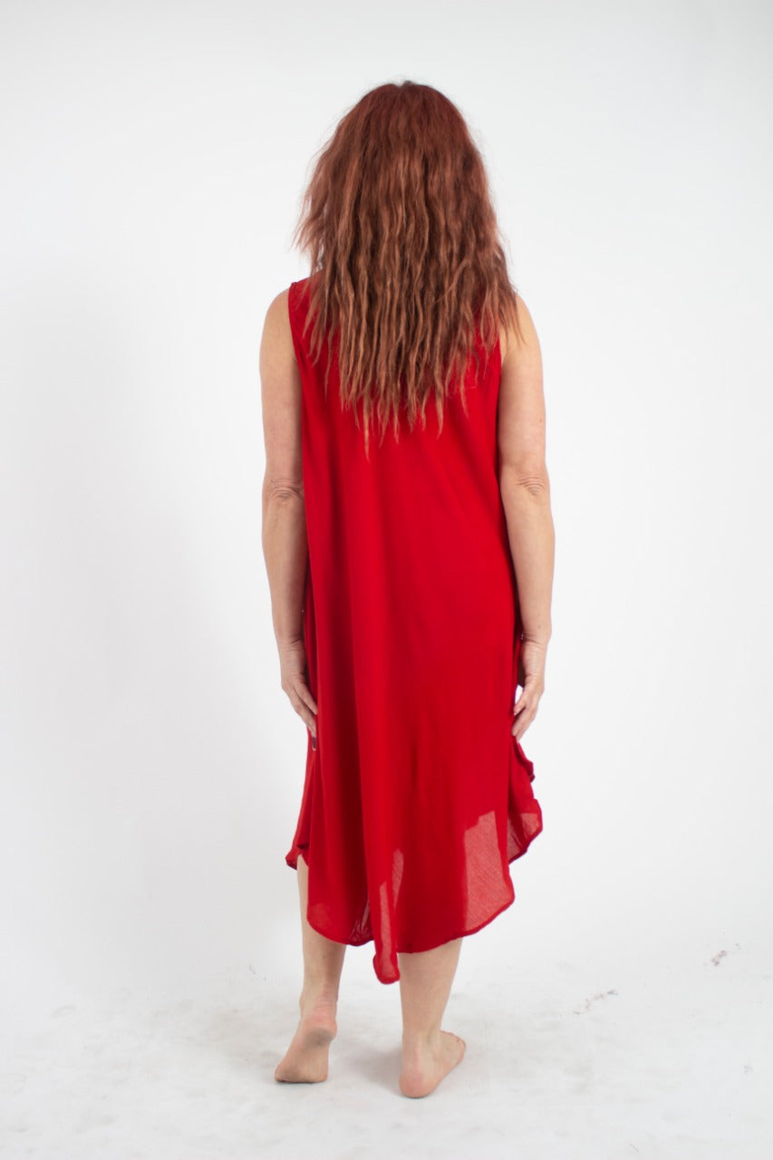 Vestido 3 Mariposas Rojo