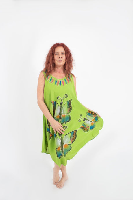 Vestido 3 Mariposas  Verde