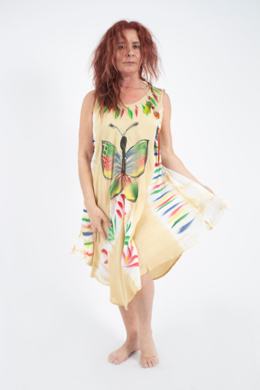 Vestido Mariposa Beige