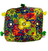 Cojin bordado a mano Multicolors Flower