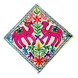 Funda de Cojín Bordado a mano - Camello Duo - Pink