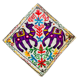 Funda de Cojín Bordado a mano - Camello Duo - Purple