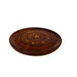 Porta Incienso Redondo de Madera: Estrella